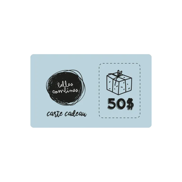 Les Belles Combines carte-cadeau 50$ carte cadeau famille multiboutique