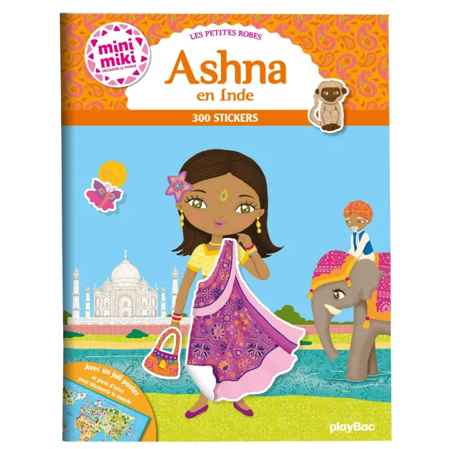 Minimiki Les petites robes d'Ashna en Inde livre stickers 2020