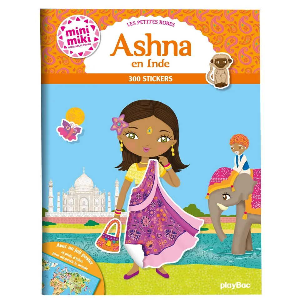 Minimiki Les petites robes d'Ashna en Inde livre stickers 2020