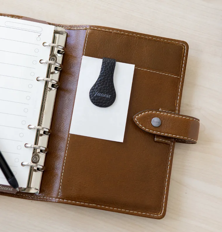 Filofax Classic Clip magnétique cuir noir gris
