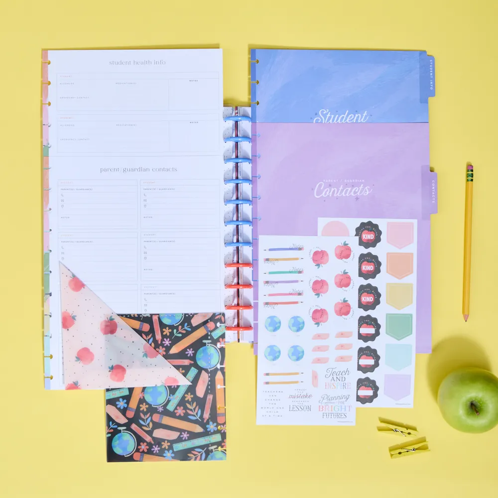 Happy Planner Parent Student pack accessoires Big enseignant