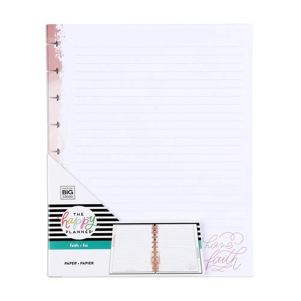 Happy Planner Have a Little Faith recharge papier ligné Classic 40 feuilles