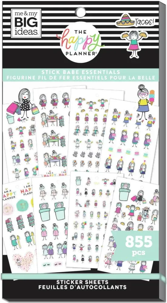 Happy Planner Stick Girls Essentials autocollants x855 classic