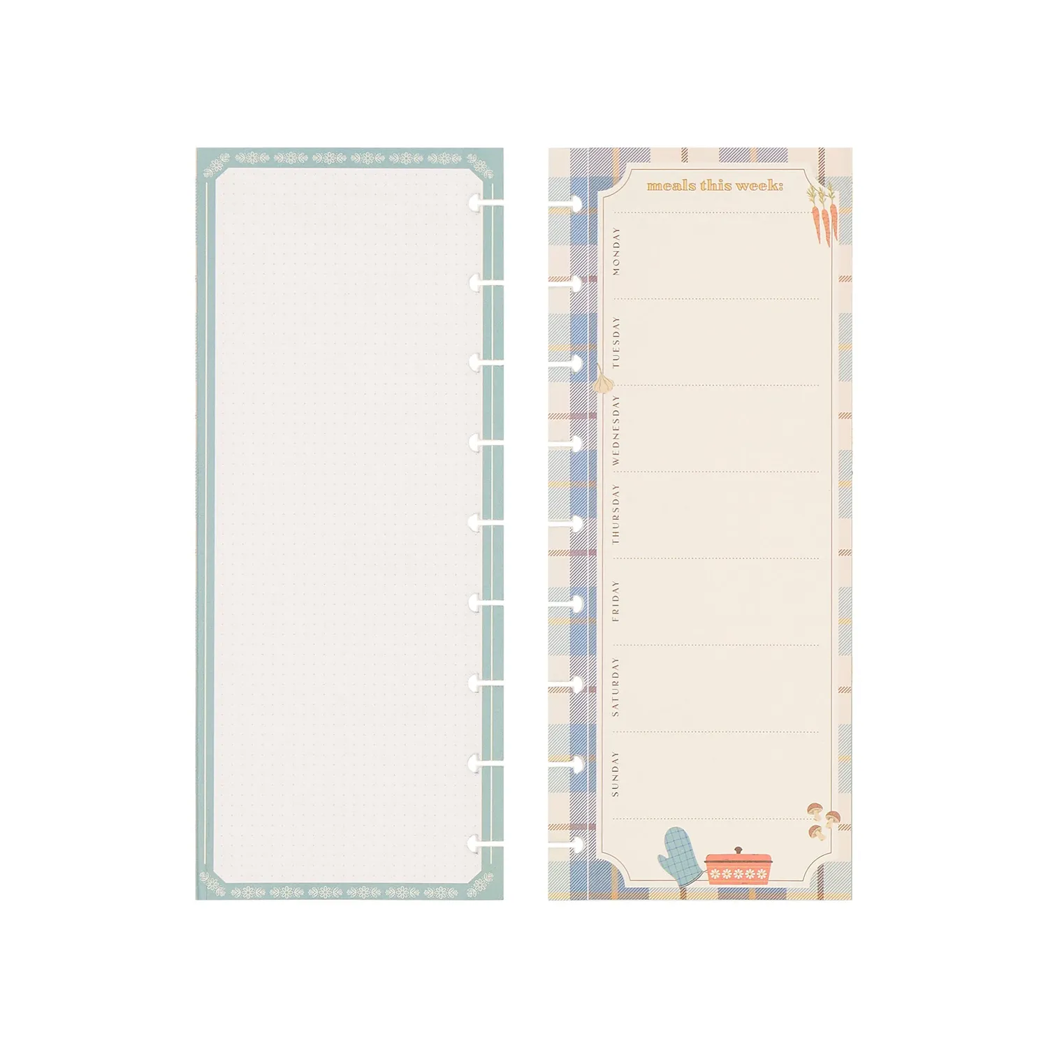 Happy Planner Classic recharge menus courses Fall Picnic 40 feuilles
