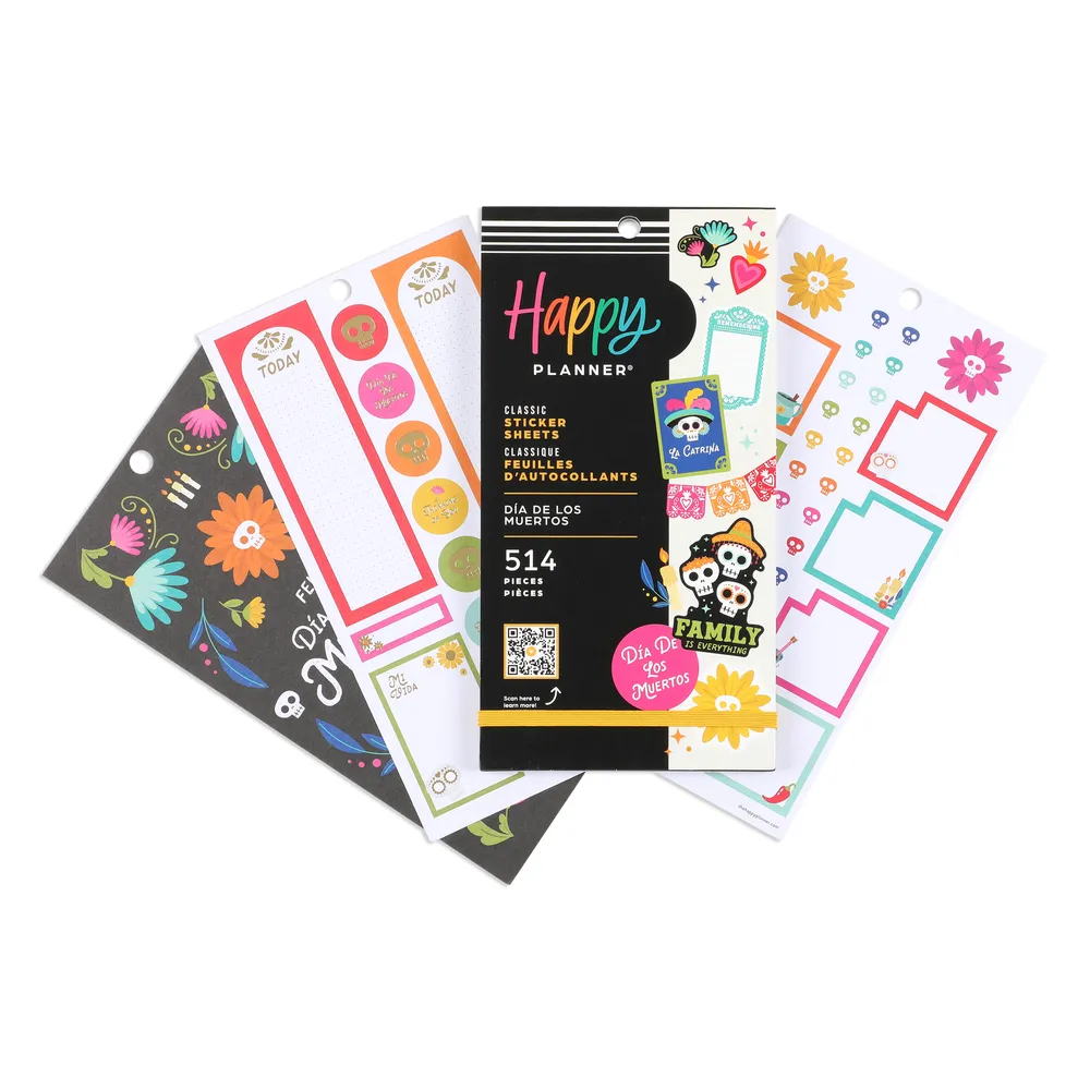 Happy Planner Día de los Muertos Value Pack stickers 30 feuilles