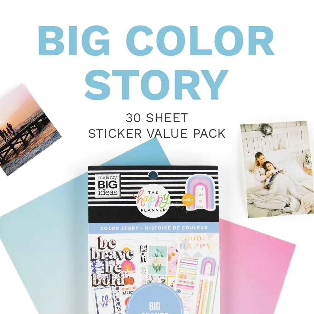 Happy Planner Color Story carnet stickers Big 312 pièces