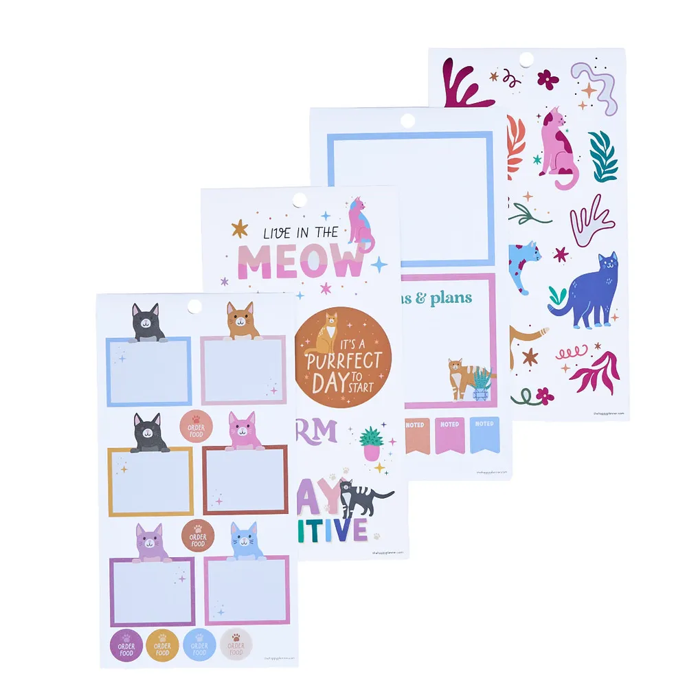 Happy Planner Whimsical Whiskers stickers chat Big 870