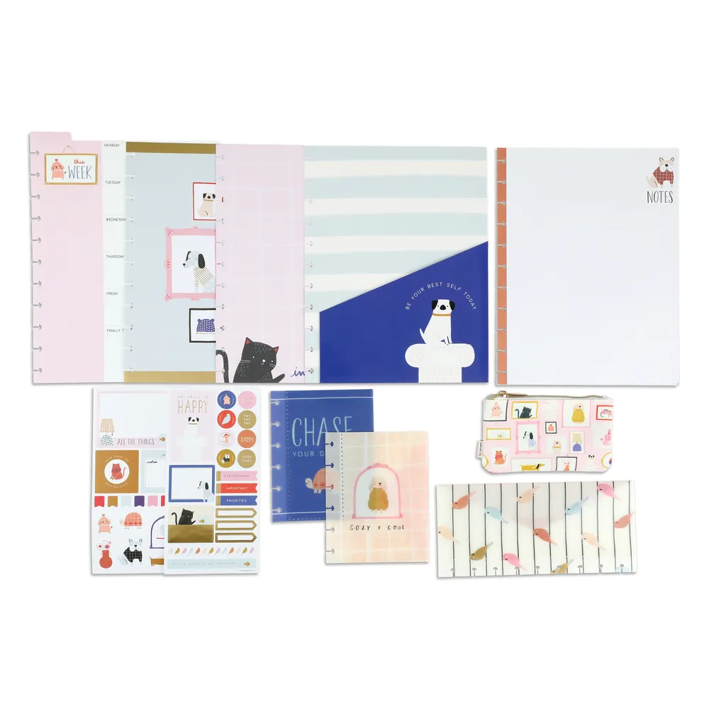 Happy Planner Cozy Pet Critters kit accessoires Big animaux