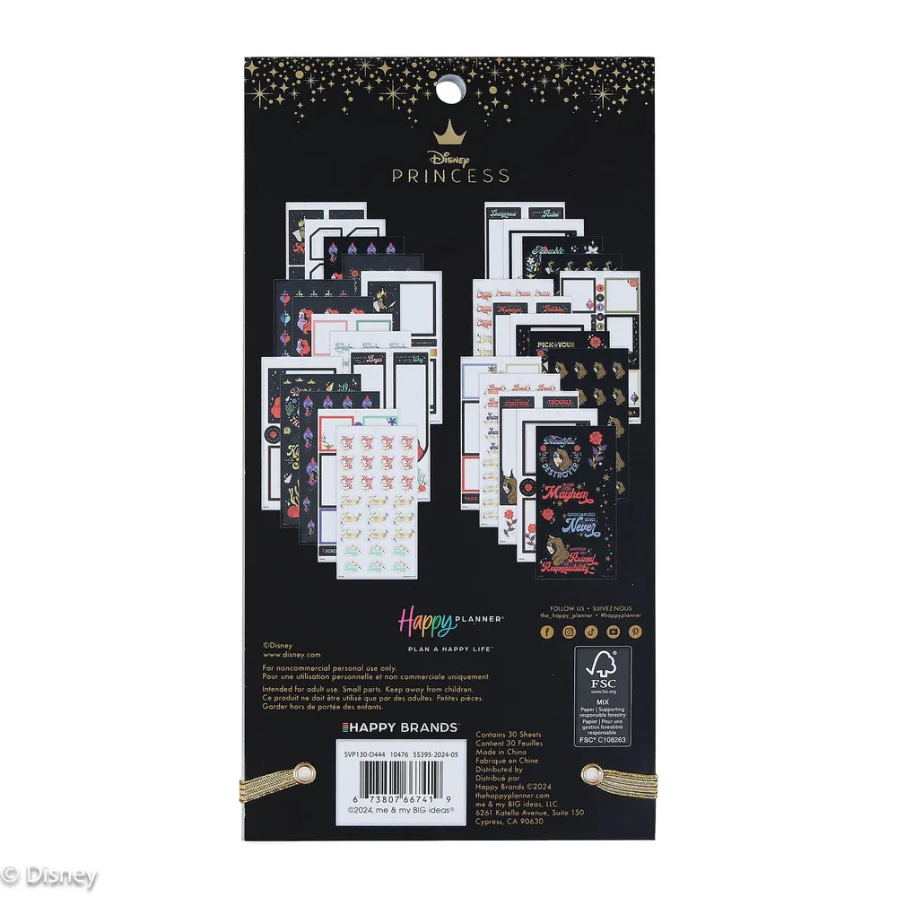 Happy Planner Disney Good vs Evil stickers Big 482