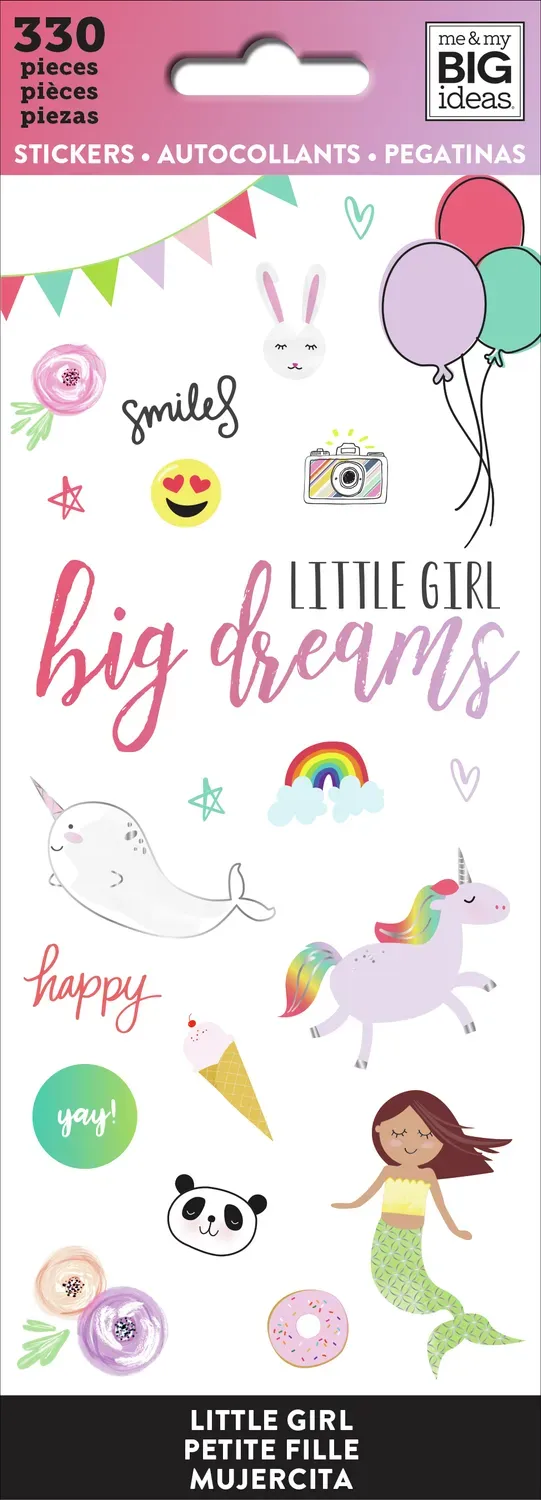 Happy Planner Little Girl stickers 8 planches enfant