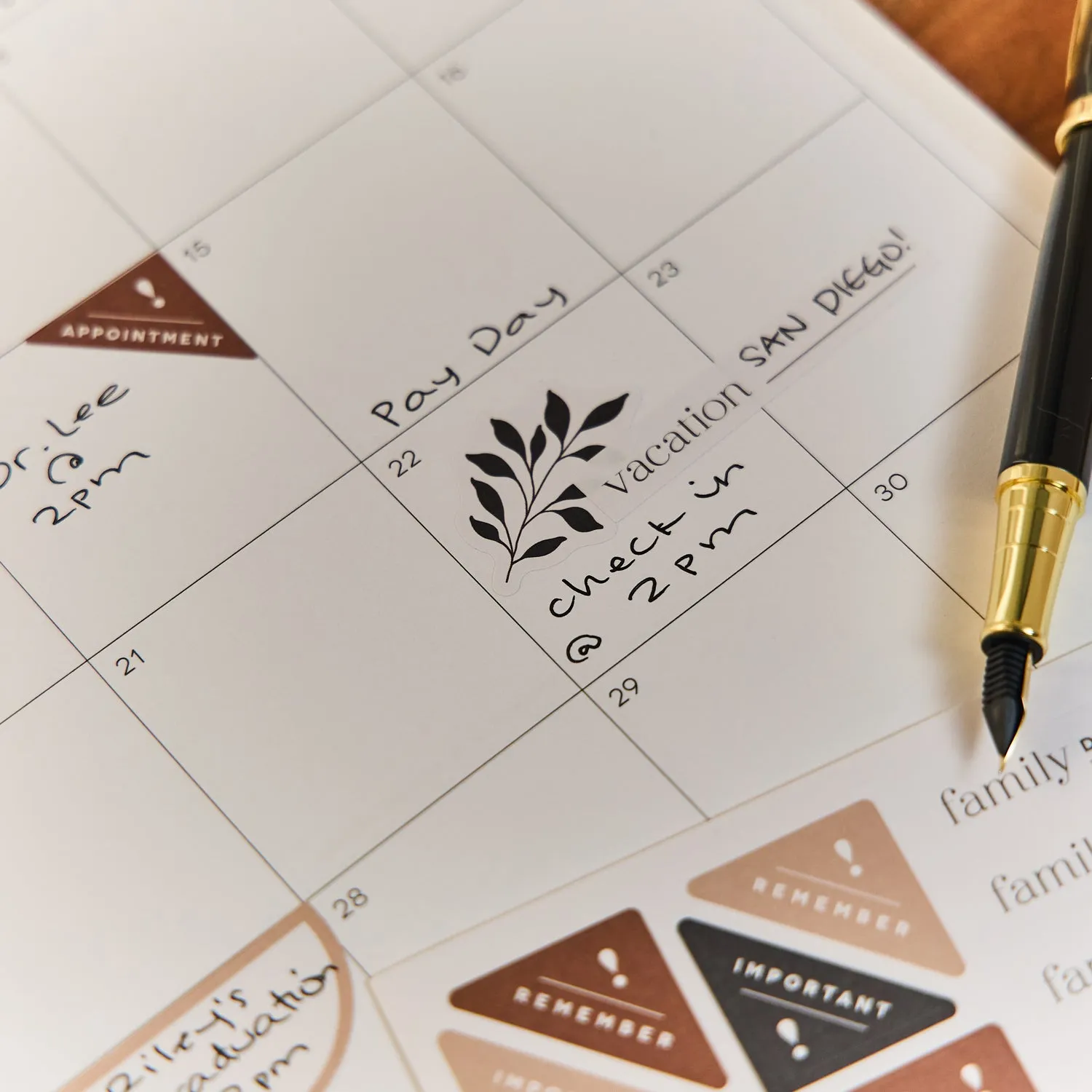 Happy Planner Modern Charm calendrier bureau 2026 12 mois
