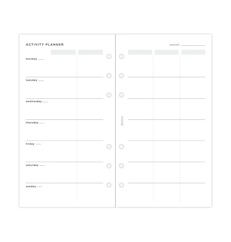 Filofax Minimal Personal recharge activity planner 80g