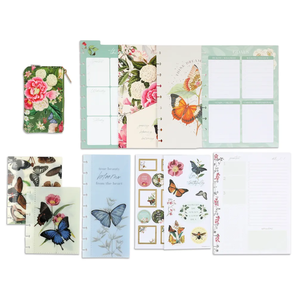 Happy Planner Butterflies Blooms kit compagnon Classic papillons