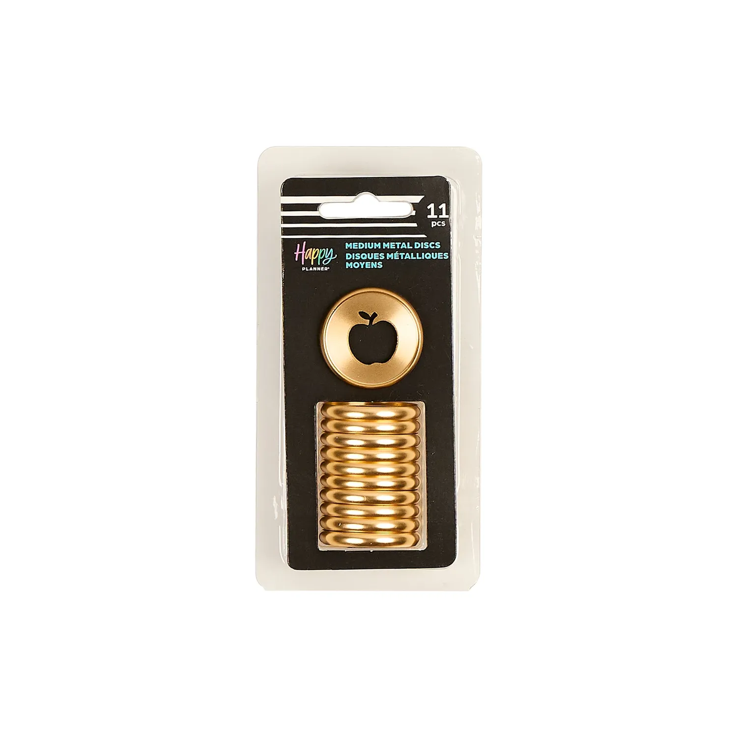 Happy Planner Gold Apple Cut Out disques métal M 11 pcs