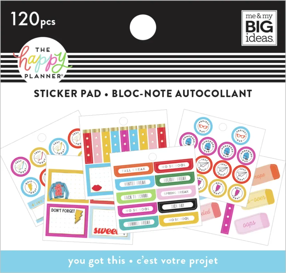 Happy Planner You Got This Student mini stickers x120
