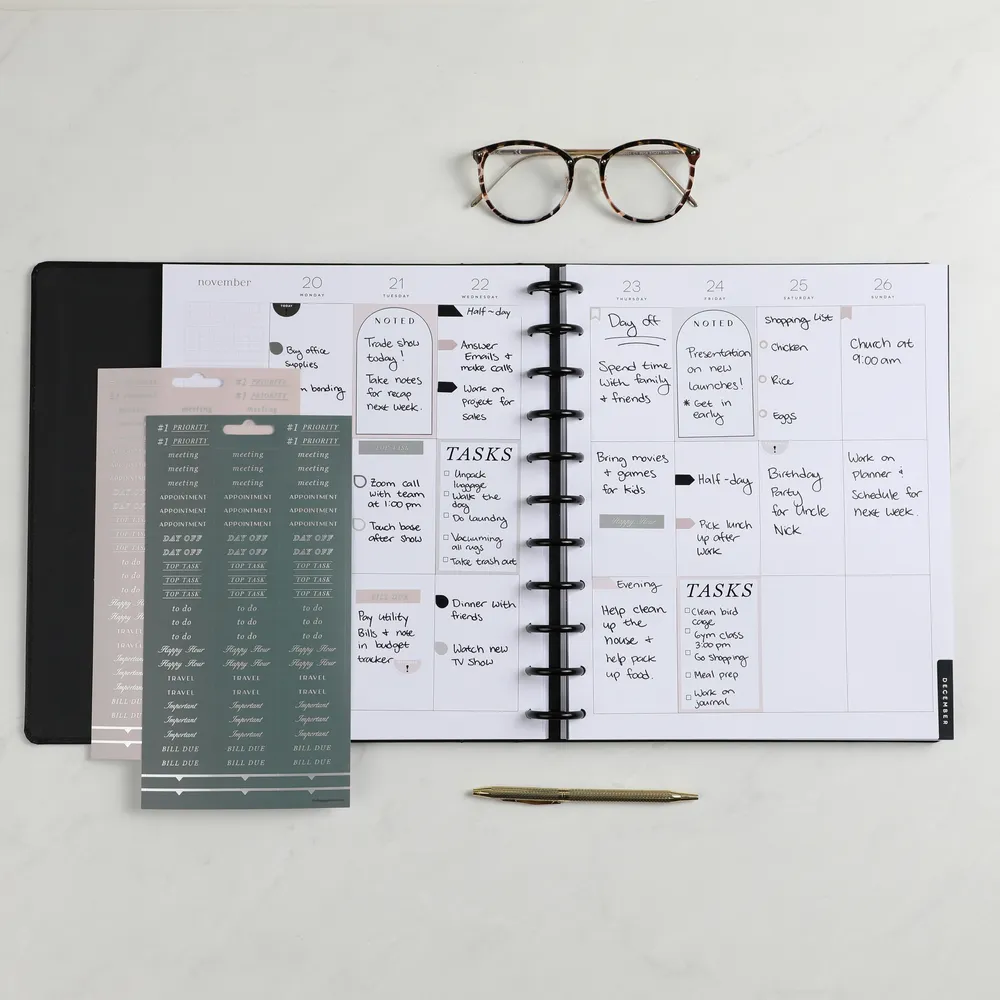 Happy Planner Work Life Ivy Rose stickers 8 feuilles 632