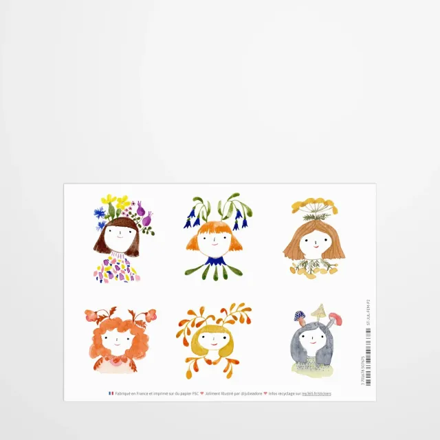 My365 12 femmes de Julie Adore planche 2 stickers illustrés