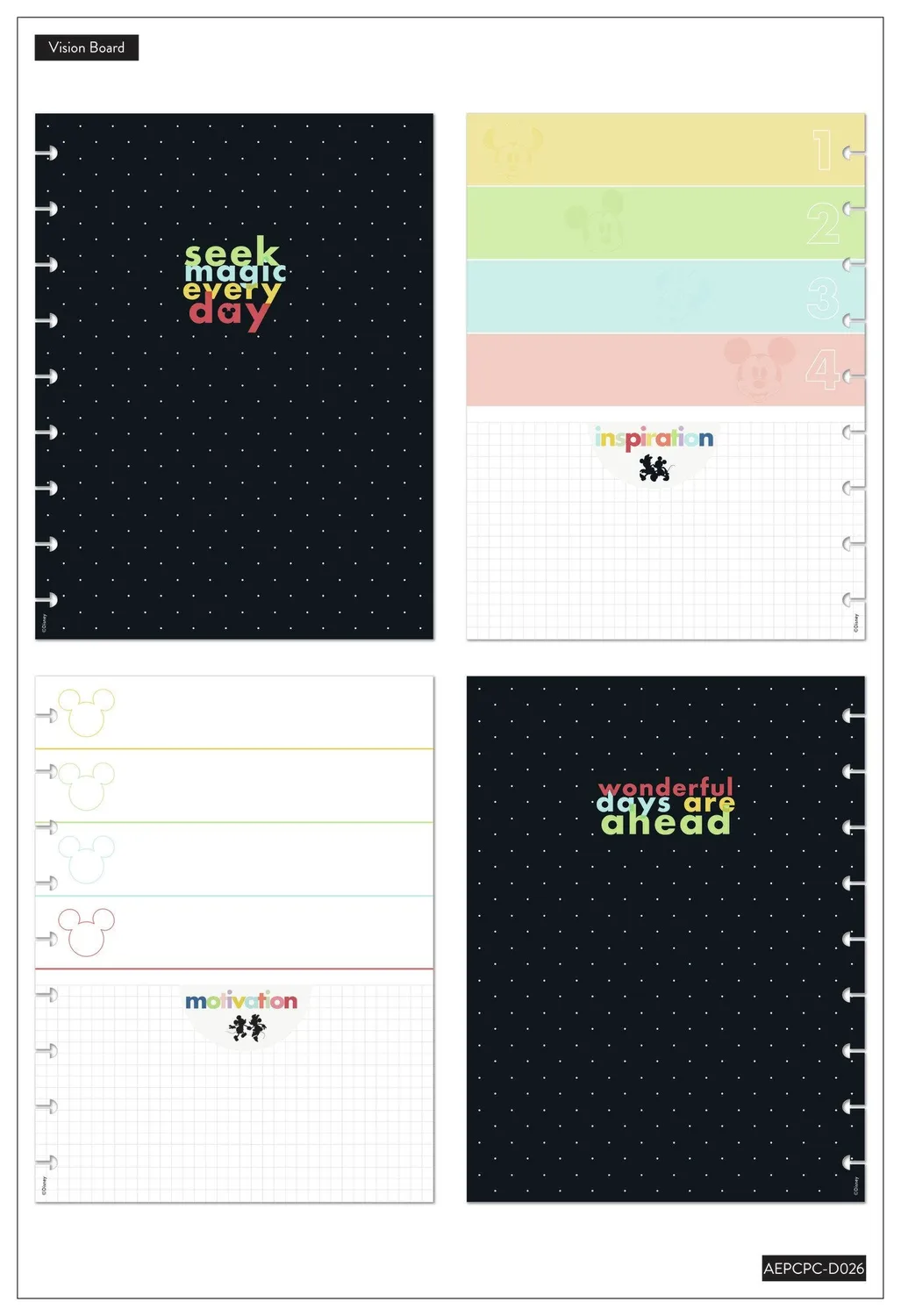 Happy Planner Disney Joy compagnon Classic planner