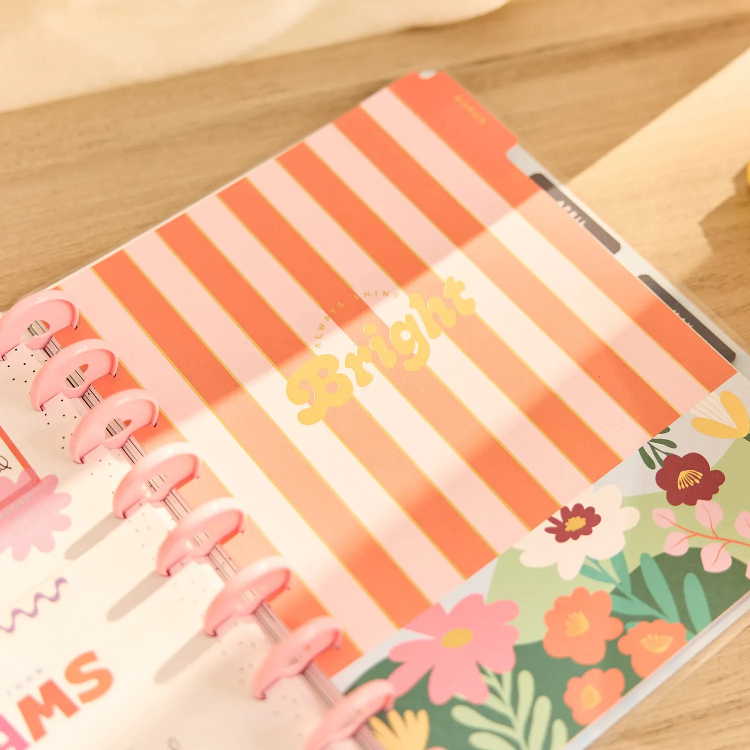 Happy Planner Color Beat Stripes agenda 2026-2027 horizontal