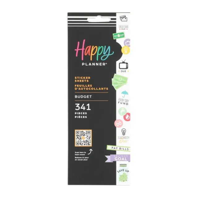 Happy Planner Save Up Budget stickers 8 feuilles 341 budget