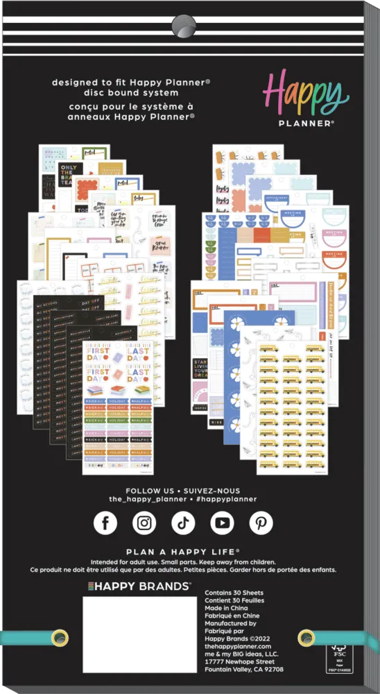 Happy Planner Teacher Notes stickers 30 pages 822