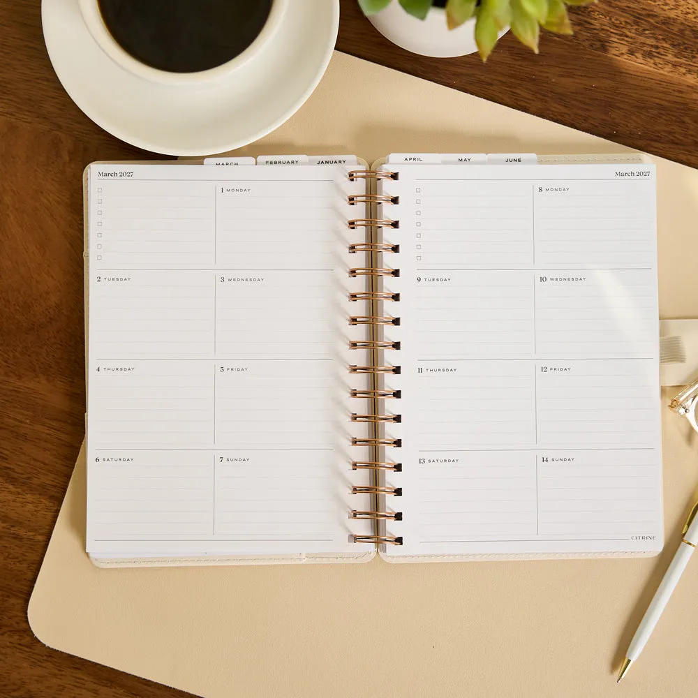 Happy Planner Citrine 2027 Soft Plaid agenda A5 pro 12 mois