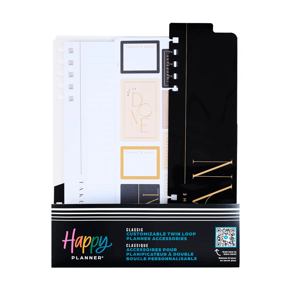 Happy Planner Neutral pack accessoires agenda spirale classic