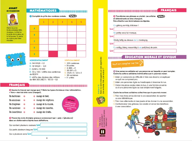 Frigobloc Incollables CM2-6e cahier vacances 10-11 ans