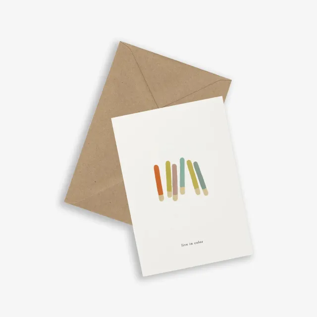 Kartotek Color Sticks carte de vœux live in color