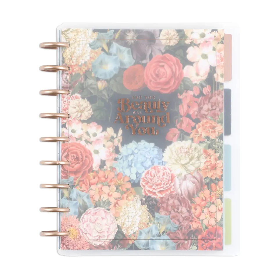 Happy Planner Gathered Flowers agenda classic dashboard 12 mois non daté