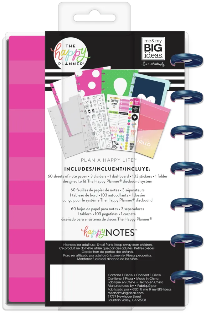 Happy Planner Think Happy Dot Grid Mini Notebook Kit carnet pointillé