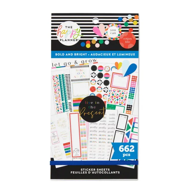 Happy Planner Value Pack Bold and Bright stickers 30 planches 662