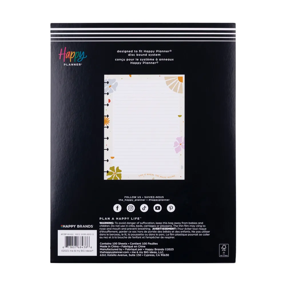 Happy Planner Desert Thistle bloc-notes Classic 100 feuilles