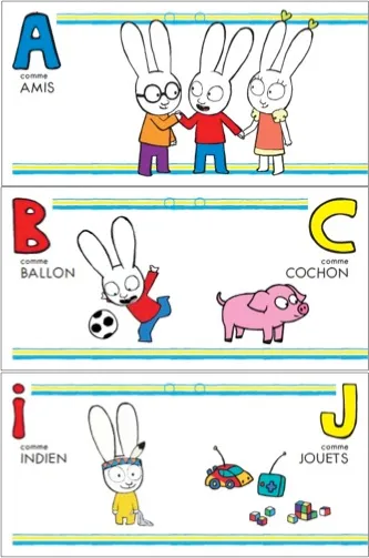 Simon Peluche et abécédaire coffret éveil lapin