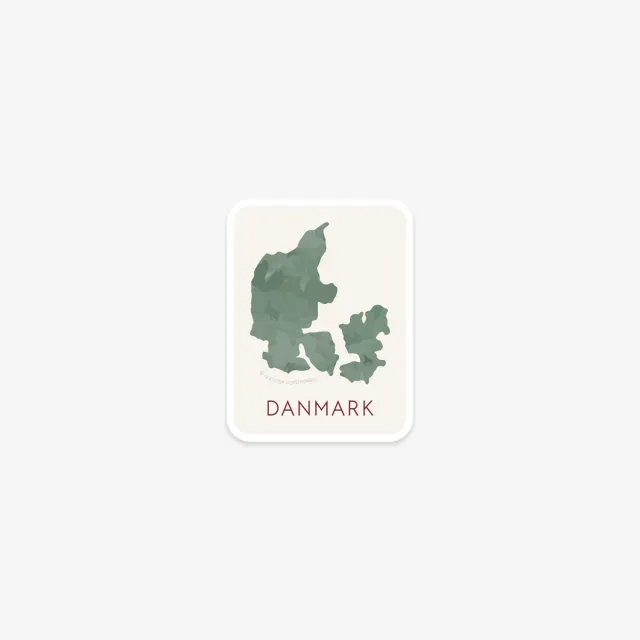 Kartotek Danmarkskort sticker vinyle mat
