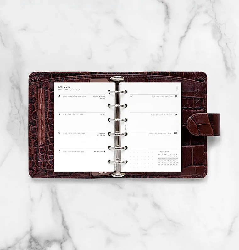 Filofax Minimal recharge hebdo Pocket 2027 blanche