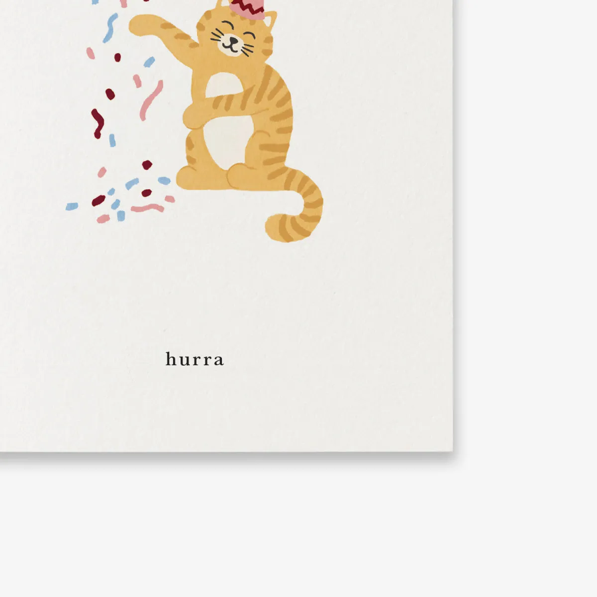 Kartotek Kat petite carte hurra jaune danois A7