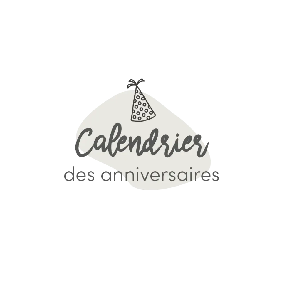 Les Belles Combines Calendrier anniversaires fiche française fêtes