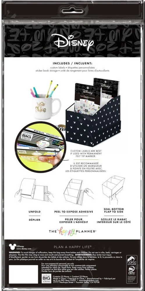 Happy Planner Disney Mickey Minnie boîte rangement stickers
