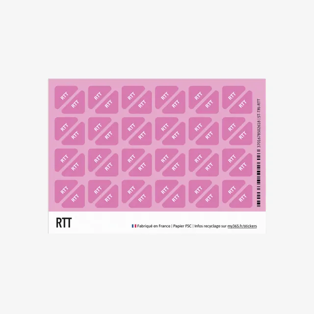 My365 RTT triangle stickers agenda