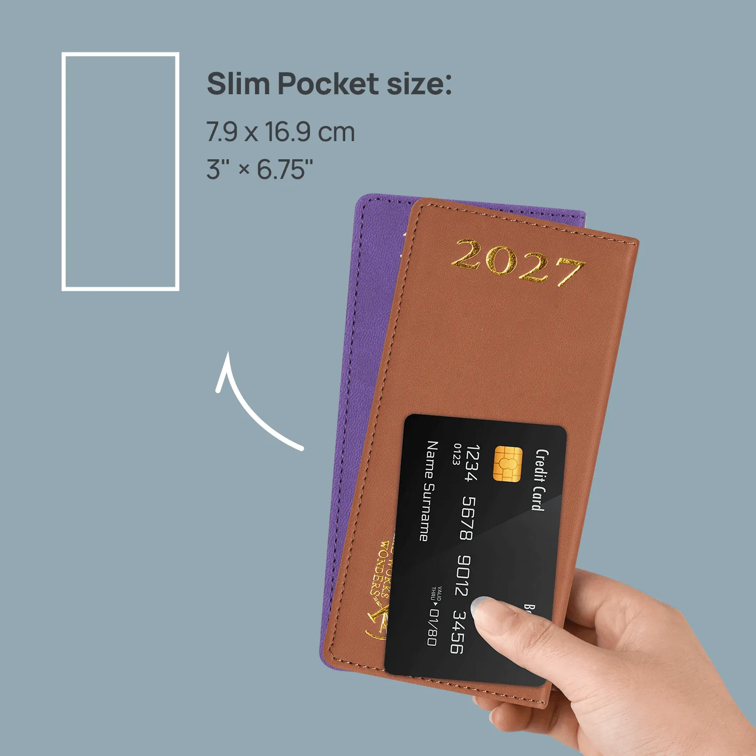 Poprun CEMLGR7-27 mini agenda mensuel poche ivoire 2027