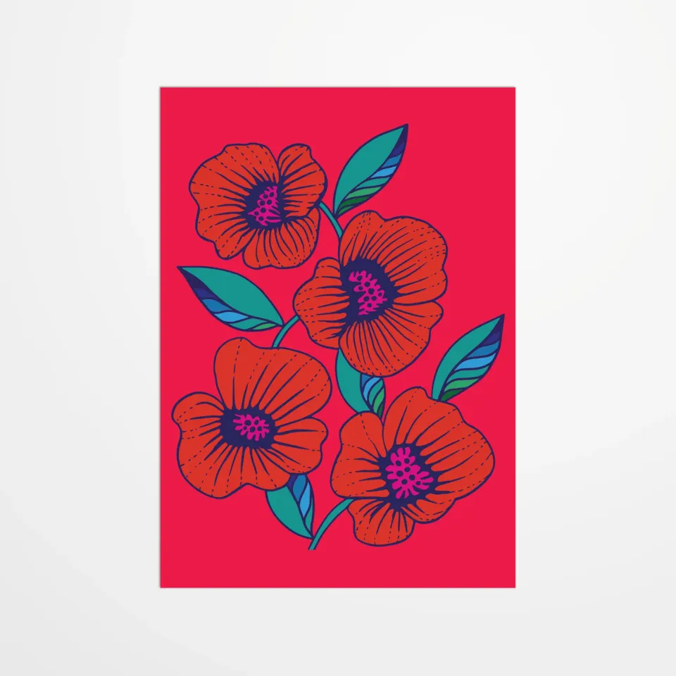 My365 Claire Priou carte postale rouge