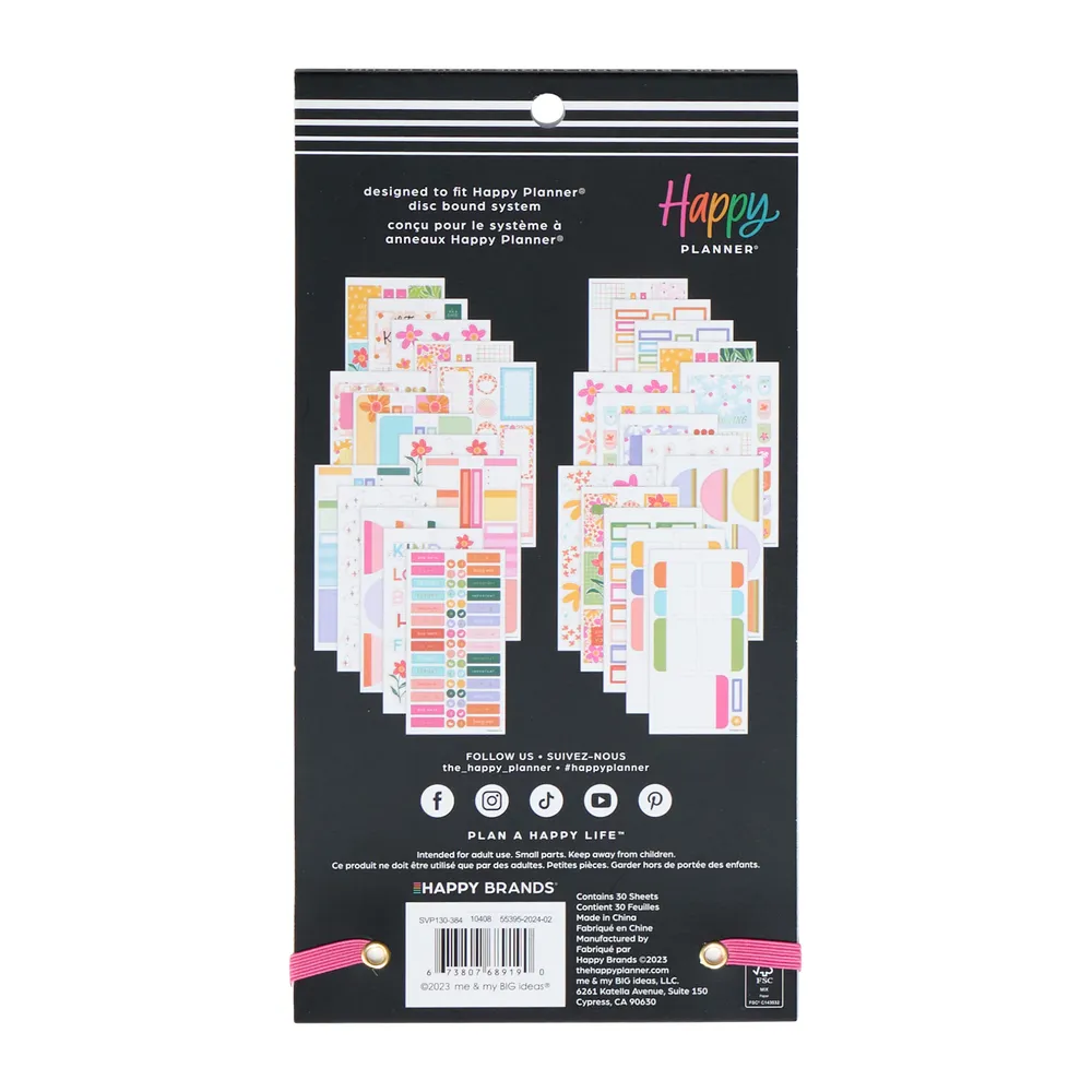 Happy Planner Picnic Blossom stickers 30 feuilles floral