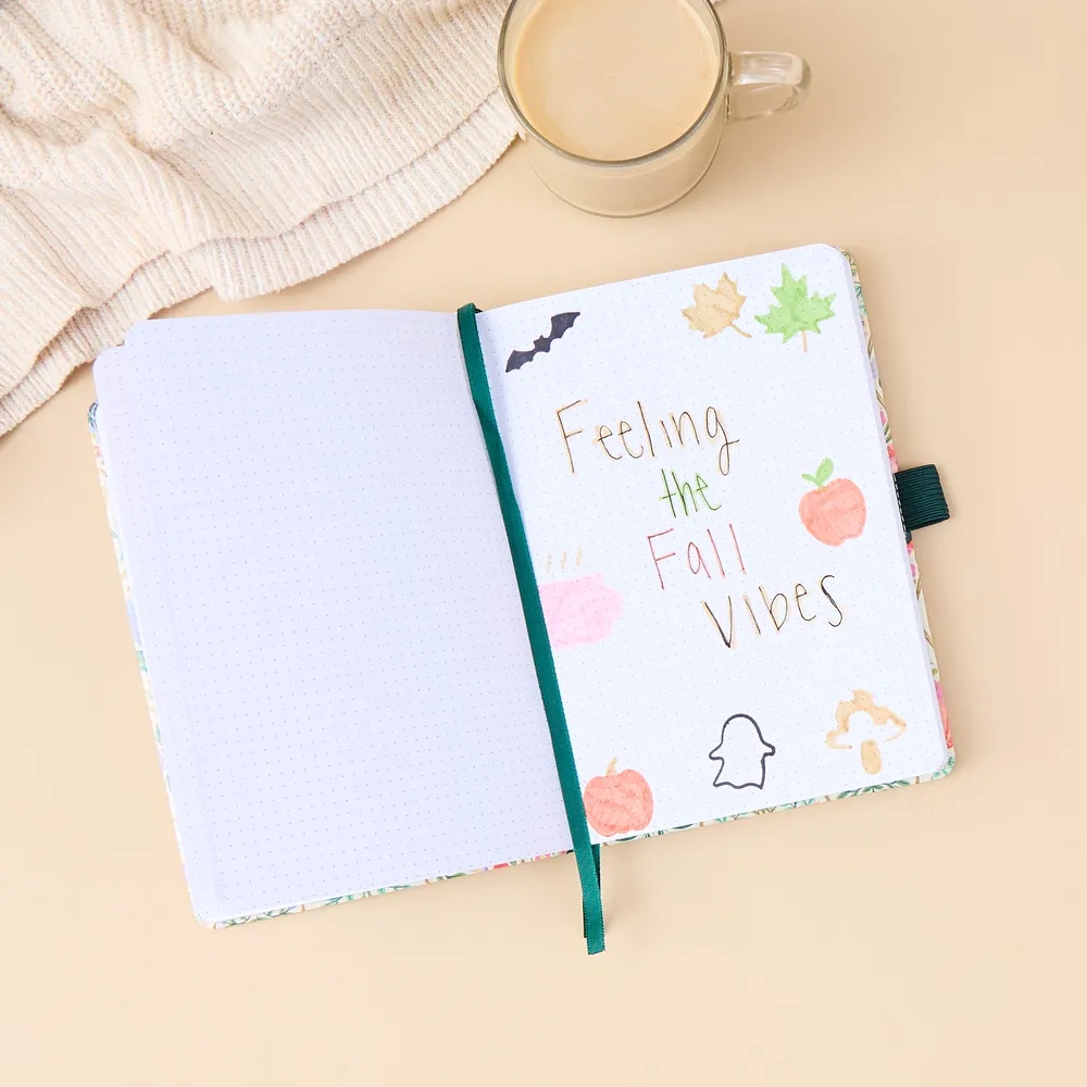 Happy Planner Folk & Flora carnet pointillé 80 feuilles épais