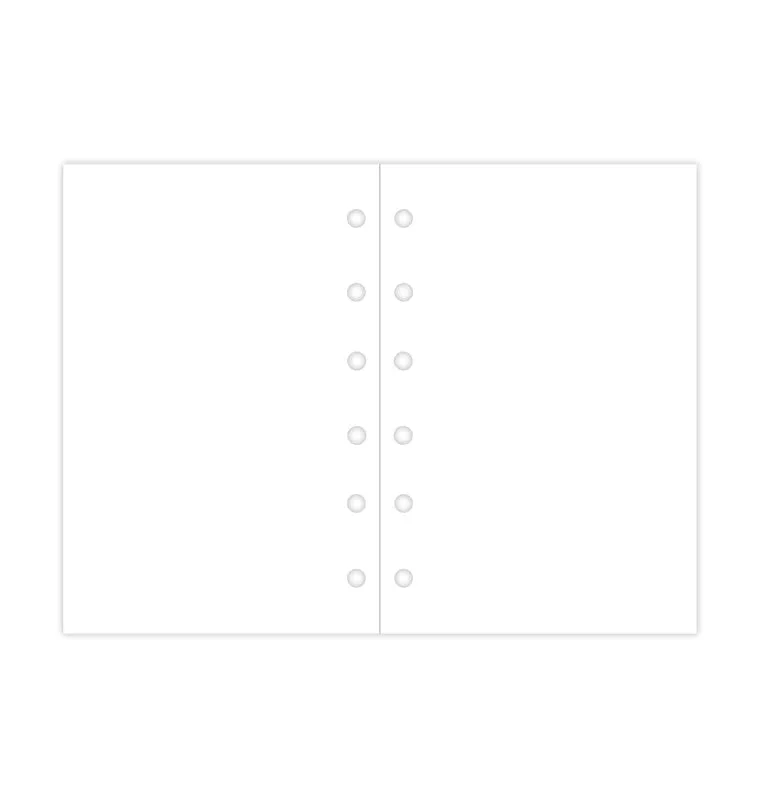 Filofax Pocket recharge papier uni blanc 30 feuilles