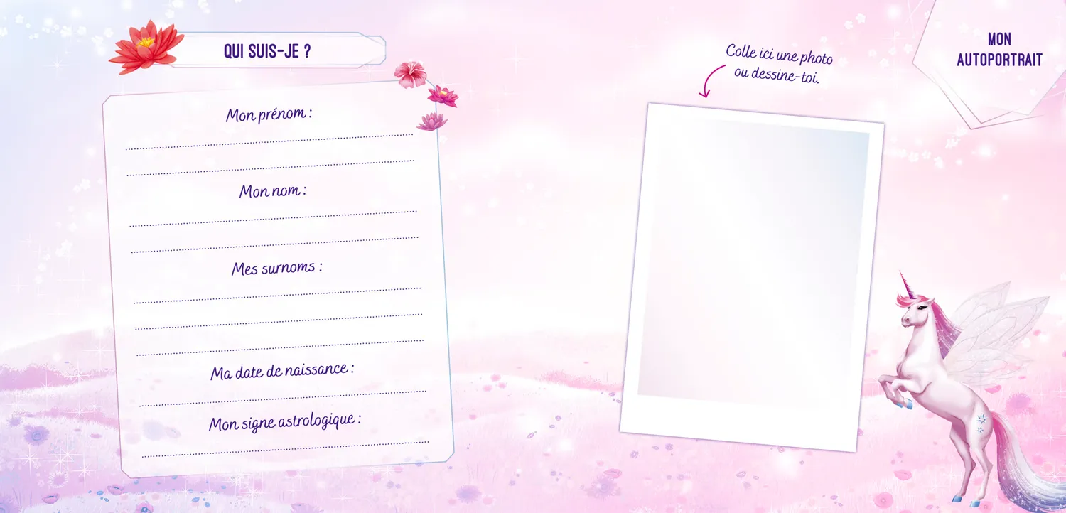 Licornes de rêve Mon journal secret journal + stylo