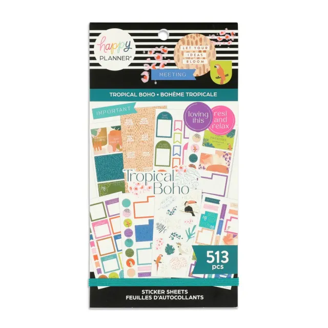 Happy Planner Tropical Boho stickers 513 motifs Classic