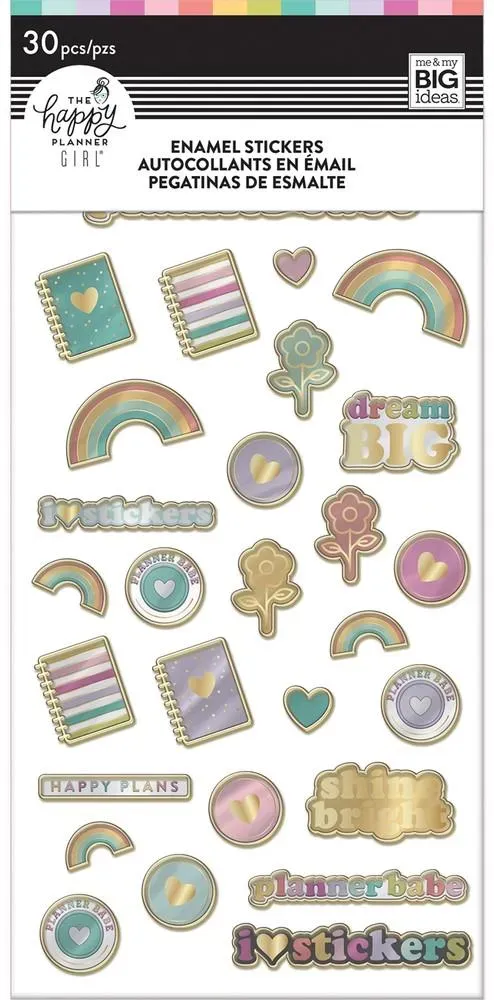 Happy Planner Planner Babe stickers enamel 30 pièces