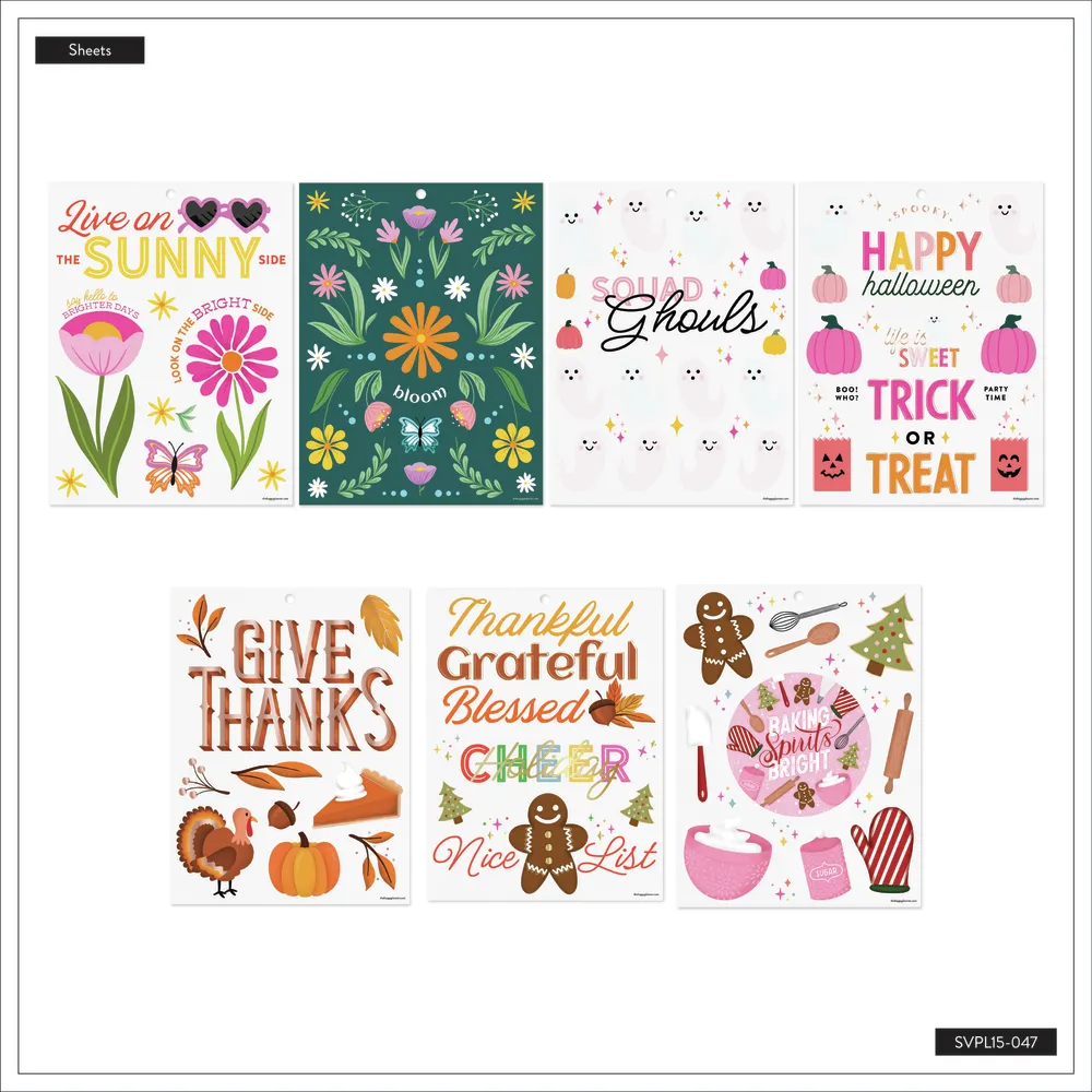 Happy Planner Seasons of Joy stickers large value pack 270 saison
