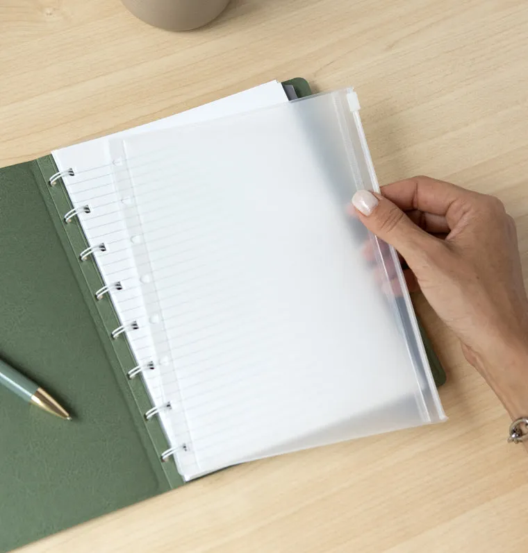 Filofax pochette zippée A5 pour notebook rangement